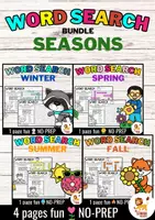 anteprima - Esercizi - Word Search Puzzle (Seasons) | Stagioni Inglese - Bundle (Raccolta) - Pagina di copertina