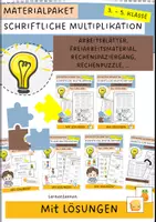 Vorschau - Spiele - Materialpaket: Schriftliche Multiplikation (20 Materialien) - Deckblatt
