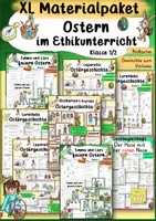 Vorschau - Unterrichtsreihen - Ostern im Ethikunterricht der Grundschule Klasse 1 / 2 - Deckblatt