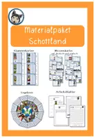 Vorschau - Arbeitsblätter - Materialpaket Schottland - Deckblatt