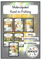 Vorschau - Mal- und Bastelvorlagen - Kunst im Frühling - Materialpaket - Deckblatt