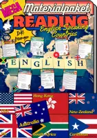 Vorschau - Arbeitsblätter - MEGA Materialpaket - English Speaking Countries Reading - Deckblatt