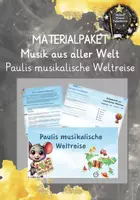 Vorschau - Arbeitsblätter - Materialpaket: Paulis musikalische Weltreise - Musik und Tänze aus aller Welt - Deckblatt