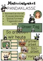 Vorschau - Arbeitsblätter - Wachsendes Materialpaket Pandaklasse - Deckblatt
