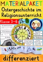 Vorschau - Stundenentwürfe - Ostergeschichte Klasse 3 bis 6 Ostern Religion Bibel MATERIALPAKET - Deckblatt