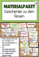 Vorschau - Mal- und Bastelvorlagen - Materialpaket Geschenke zu den Ferien Vorlagen - Deckblatt