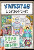 Vorschau - Mal- und Bastelvorlagen - VATERTAG - Bastelvorlagen (Materialpaket) - Deckblatt