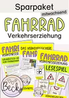 Vorschau - Arbeitsblätter - wachsendes Materialpaket: Verkehrserziehung, Fahrradprüfung - Deckblatt