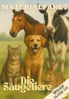 Vorschau - Unterrichtsreihen - Materialpaket: Die Säugetiere (Hund,Katze,Pferd,Kuh und Hase) - Deckblatt