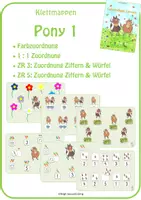 Vorschau - Stationenlernen - Klettmappen: Pony 1 - Mathe im ZR 5 - Deckblatt