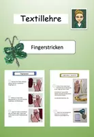 Vorschau - Stationenlernen - Materialpaket Fingerstricken - Deckblatt