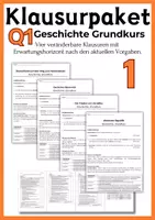 Vorschau - Klassenarbeiten - Klausurpaket 1: Q1 Geschichte Grundkurs - Deckblatt