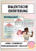 Vorschau - Arbeitsblätter - Dialektische Erörterung (Materialpaket: Aufbau, Schreibplan, Formulierungshilfen, Checkliste) - Deckblatt
