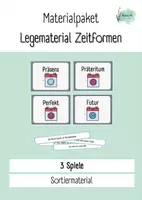 Vorschau - Spiele - Materialpaket: Legematerial Zeitformen / Sortspiel - Deckblatt