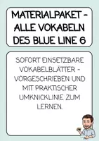 Vorschau - Arbeitsblätter - Materialpaket - Alle Vokabeln des Blue Line 6 + Quizlet kompatibel - Deckblatt