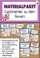 Vorschau - Mal- und Bastelvorlagen - Materialpaket kleine Geschenke zu den Ferien - Deckblatt