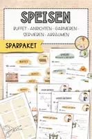 Vorschau - Unterrichtsreihen - Sparpaket: Speisen anrichten, garnieren, servieren u. abräumen - Buffet - Deckblatt