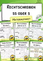Vorschau - Arbeitsblätter - Rechtschreibung – s oder ss (Materialpaket) - Deckblatt