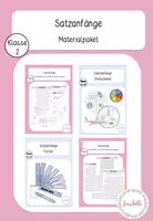 Vorschau - Arbeitsblätter - Satzanfänge Materialpaket - Deckblatt