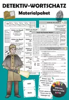 Vorschau - Arbeitsblätter - Detektivwortschatz üben - Materialpaket - Deckblatt