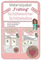 Vorschau - Unterrichtsreihen - Materialpaket Schüttelwörter & Schüttelsätze "Frühling" - Deckblatt
