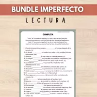 Vista previa - Hojas de trabajo - PRETÉRITO IMPERFECTO LECTURA - Portada