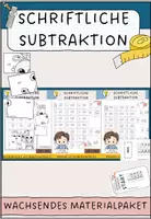 Vorschau - Arbeitsblätter - Materialpaket: Schriftliche Subtraktion - Deckblatt