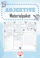 Vorschau - Arbeitsblätter - Materialpaket "Adjektive" - Deckblatt