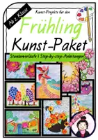 Vorschau - Stundenentwürfe - Materialpaket KUNST im Frühling (7 Projekte) - Deckblatt