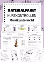 Vorschau - Arbeitsblätter - Wachsendes Materialpaket Kurzkontrollen Musikunterricht - Deckblatt
