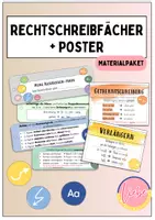 Vorschau - Fördermaterial/Inklusion - Rechtschreibfächer und Poster (Materialpaket) - Deckblatt
