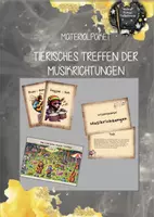 Vorschau - Unterrichtsreihen - Materialpaket_Das tierische Treffen der Musikrichtungen - Deckblatt