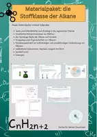 Vorschau - Stationenlernen - ALKANE KOMPLETT – Unterrichtsmaterial Chemie EF | homologe Reihe, Isomerie, Eigenschaften & Verbrennung - Deckblatt