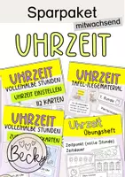 Vorschau - Unterrichtsreihen - Wachsendes Gesamtpaket Uhr, Uhrzeit - Deckblatt