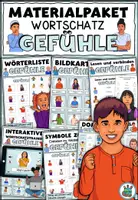 Vorschau - Arbeitsblätter - Wortschatzpaket „Gefühle“ DaZ / DaF / Deutsch - Deckblatt