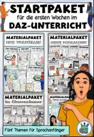 Vorschau - Arbeitsblätter - Großes Startpaket für den DaZ-Unterricht - Fünf Themen für Sprachanfänger - Deckblatt