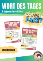 Vorschau - Fördermaterial/Inklusion - Materialpaket Grundschule: Wort des Tages / Wörter der Woche - Deckblatt
