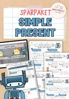 Vorschau - Unterrichtsreihen - Simple Present | Materialpaket Grammar Robots | Englisch - Deckblatt