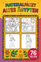 Vorschau - Mal- und Bastelvorlagen - Altes Ägypten & ABC Hieroglyphen Ausmalbilder: 100 Malvorlagen und 26 Hieroglyphen - Deckblatt