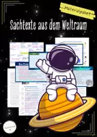Vorschau - Stundenentwürfe - Materialpaket: Sachtexte aus dem Weltraum lesen, verstehen und zusammenfassen - Textverständnis (Deutsch, Klasse 5-7) - Deckblatt