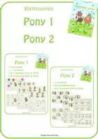 Vorschau - Stationenlernen - Klettmappen Pony 1 + Pony 2 - Deckblatt