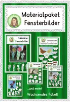 Vorschau - Mal- und Bastelvorlagen - Wachsendes Materialpaket Fensterbilder Öl-Trick - Deckblatt