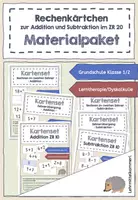 Vorschau - Fördermaterial/Inklusion - Rechenkärtchen zur Addition und Subtraktion im ZR 20 - Materialpaket - Deckblatt