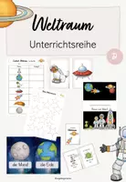 Vorschau - Arbeitsblätter - Ausflug zum Mond: Unterrichtsreihe (Kl. 1/2) - Deckblatt