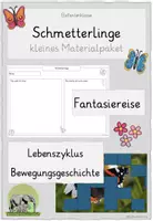 Vorschau - Arbeitsblätter - Schmetterlinge - kleines Materialpaket - Deckblatt