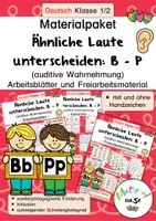 Vorschau - Arbeitsblätter - Ähnliche Laute unterscheiden: B oder P - Materialpaket - Deckblatt
