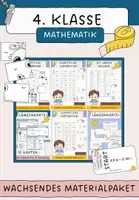 Vorschau - Stationenlernen - Wachsendes Materialpaket: 4. Klasse Mathematik (58 Materialien, Grundrechenarten, Kopfrechnen) - Deckblatt