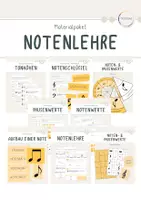 Vorschau - Arbeitsblätter - Materialpaket - Notenlehre Musik - Deckblatt