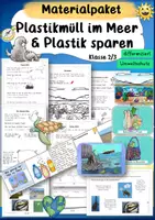 Vorschau - Stundenentwürfe - Sparpaket Umweltschutz Plastikmüll im Meer / Plastik sparen - Deckblatt