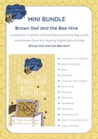 Προεπισκόπηση - Φύλλα εργασίας - Brown Owl and the Bee Hive - MINI BUNDLE of games & activities - Εξώφυλλο